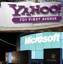 Logotipos Yahoo y Microsoft