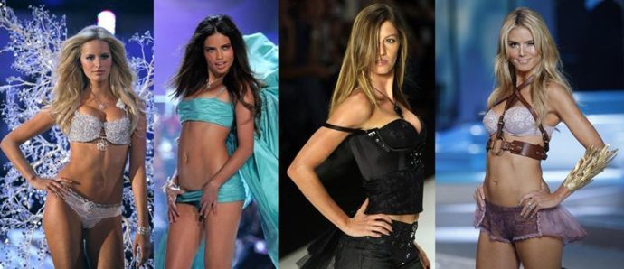 Karolina Kurkova, Adriana Lima, Gisele Bündchen, Heidi Klum