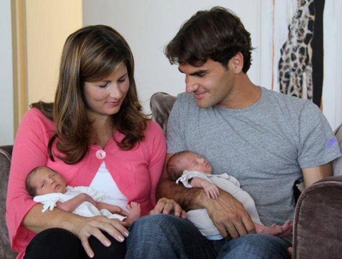 Roger Federer y sus hijas