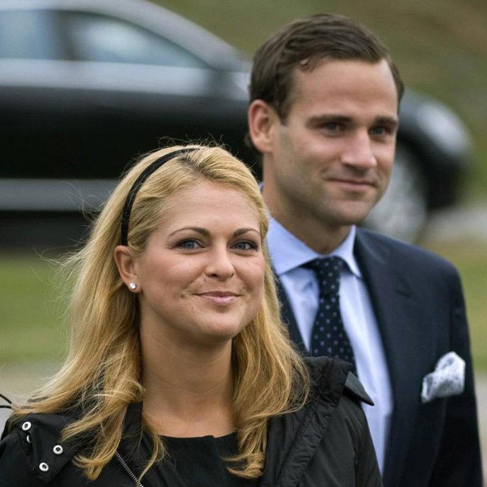 Magdalena de Suecia y su prometido 