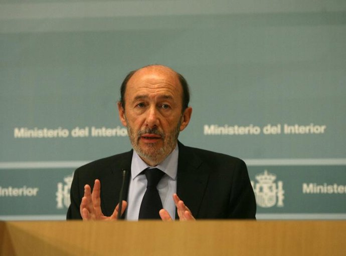 El ministro de Interior, Alfredo Pérez Rubalcaba
