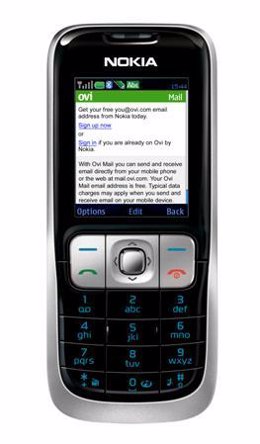 Teléfono móvil de Nokia con el servicio Ovi Email