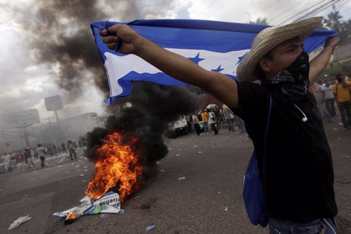 Manifestación de Honduras tras golpe de estado