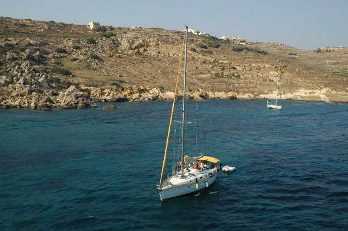 En barco por Gozo