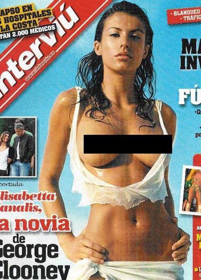 Elisabetta Canalis, novia de George Clooney, posa para Interview