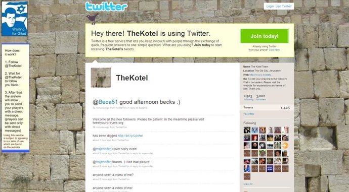 Una página de Twitter permite enviar mensajes a Dios