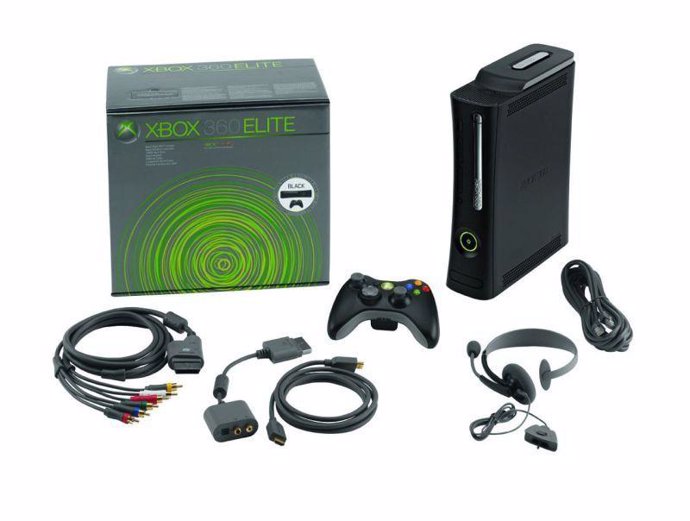 Nundle del modelo negro Elite de Xbox 360