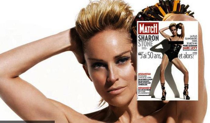 Sharon Stone para la revista 'Paris Match'