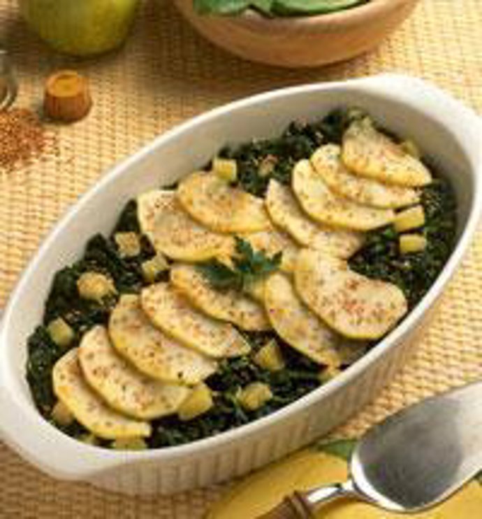 Espinacas con manzana y piña