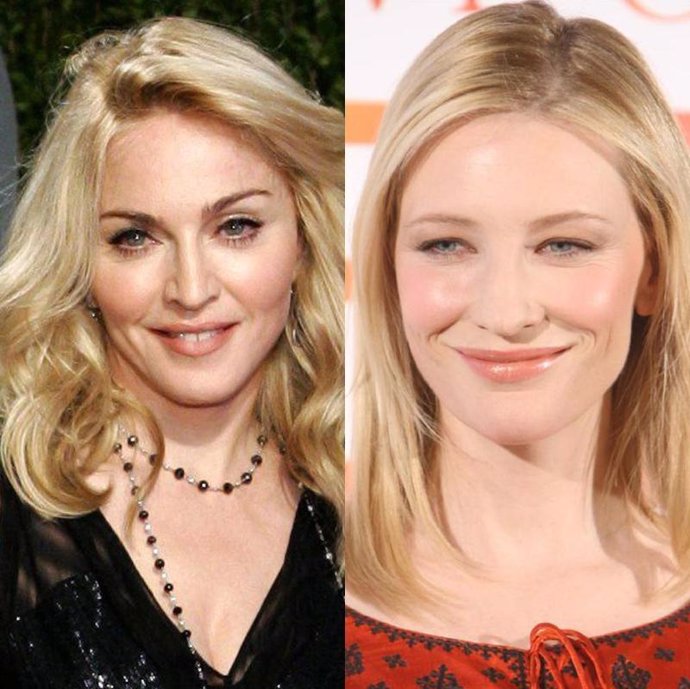 Madonna y Cate Blanchett