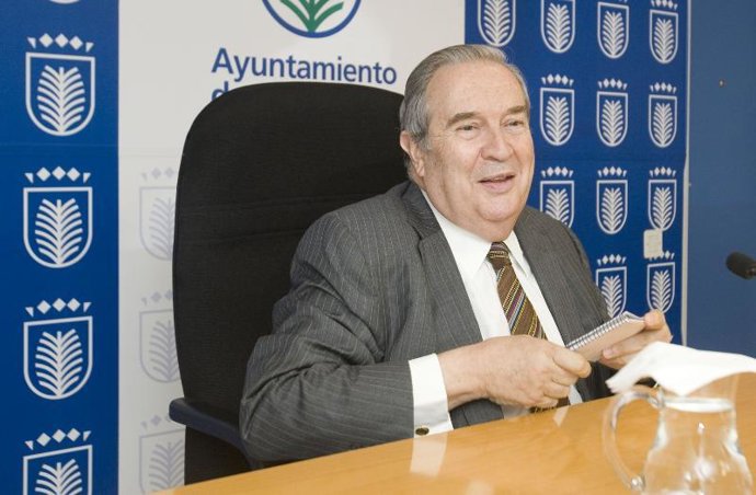 un momento de la rueda de prensa del alcalde de Las Palmas de Gran Canaria