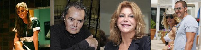 Montaje con Carmen Morales, Junior, la Baronesa Thyssen y Borja y Blanca Cuesta