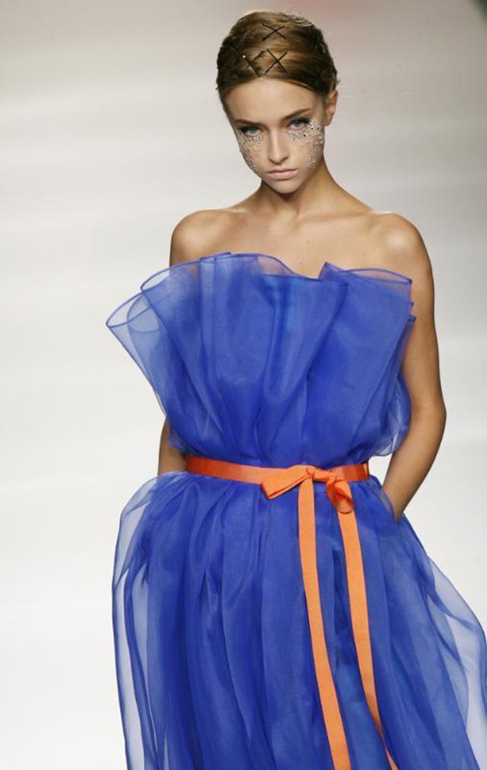 Modelo de María Barros en Cibeles