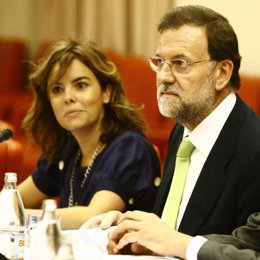 Mariano Rajoy y Sáenz de Santamaría, en el Congreso
