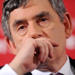 Primer plano de Gordon Brown