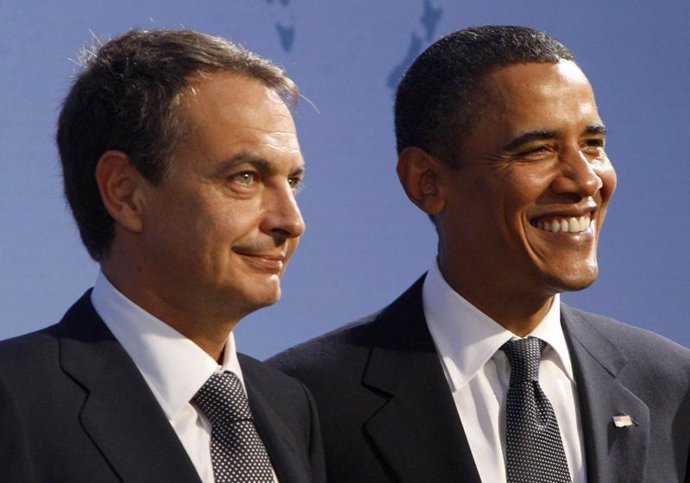 Zapatero y Obama en la cumbre del G-20