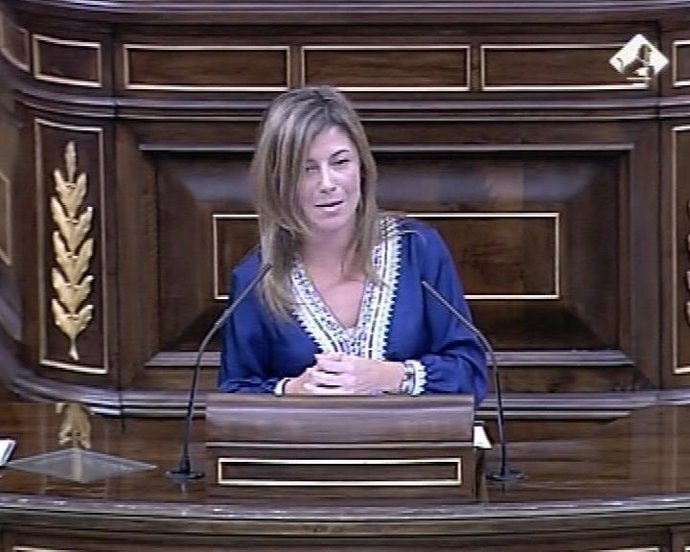 Bibiana Aído ministra de igualdad en el Congreso