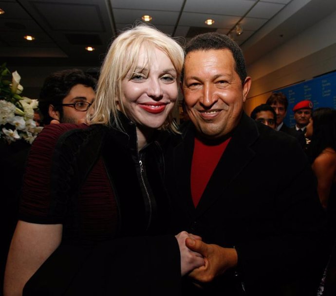 Courtney Love y Hugo Chávez, juntos en Nueva York