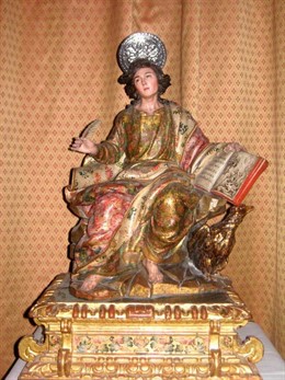 Imagen de la escultura de San Juan Bautista que se expondrá en Indianápolis