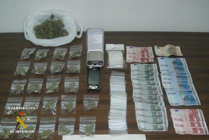 Droga incautada en un quiosco de Cúllar Vega