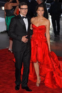 El cantante Justin Timberlake y la actriz Jessica Biel