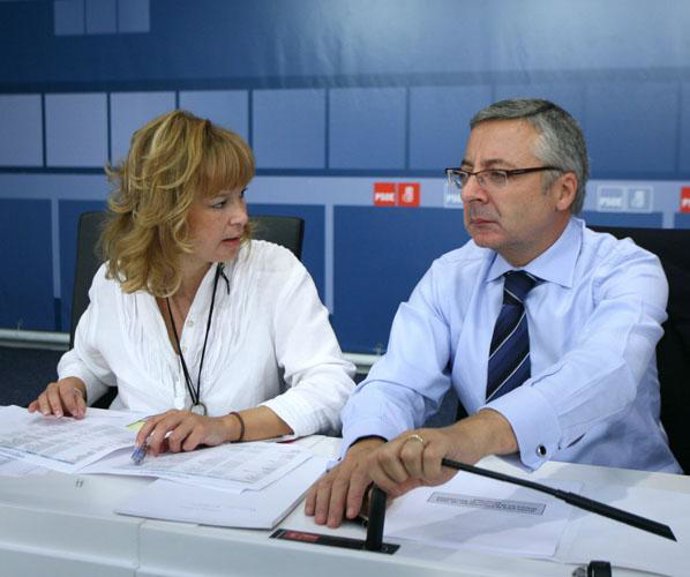 Leire Pajín y José Blanco