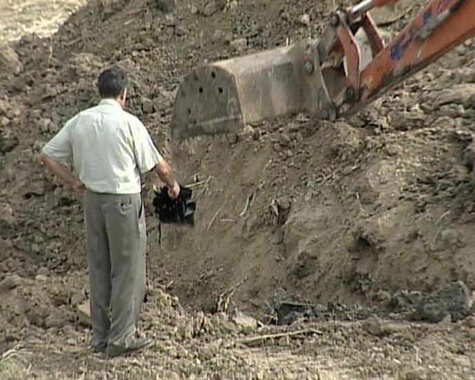 Imagen de la zanja donde podría estar el cuerpo de Marta