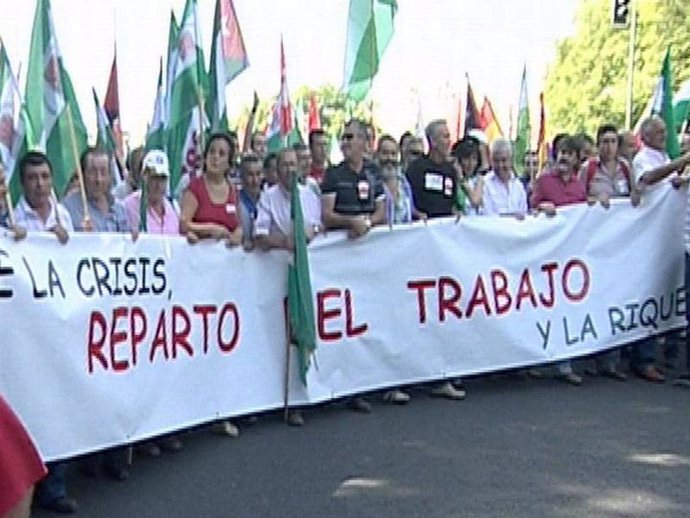 Manifestación contra el paro, Sevilla