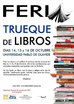 Cartel de la I Feria de Trueque de libros