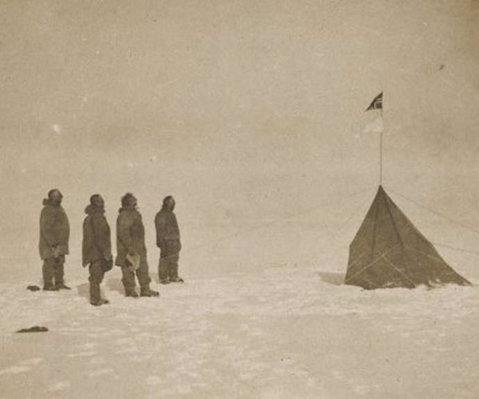 Amundsen en el Polo Sur