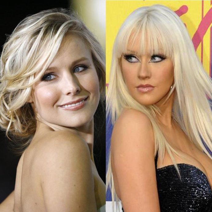 Kristen Bell y Christina Aguilera