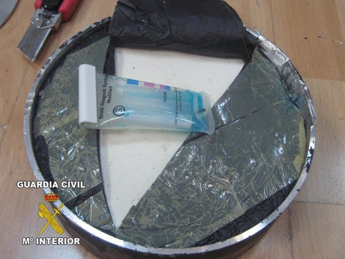 Cocaína decomisada en un paquete procedente de Panamá