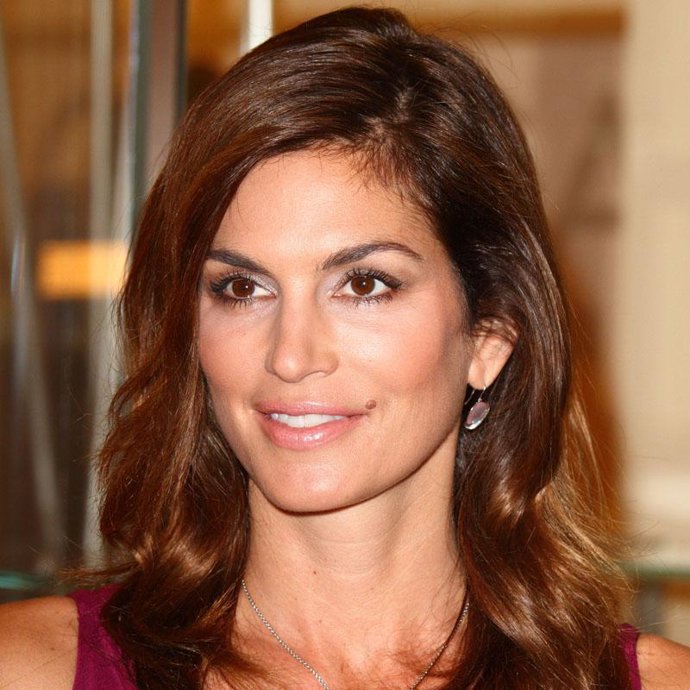 La top model Cindy Crawford en un evento de Omega
