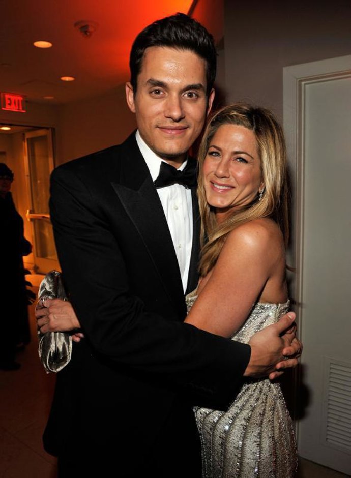 La actriz Jennifer Aniston y el cantante John Mayer