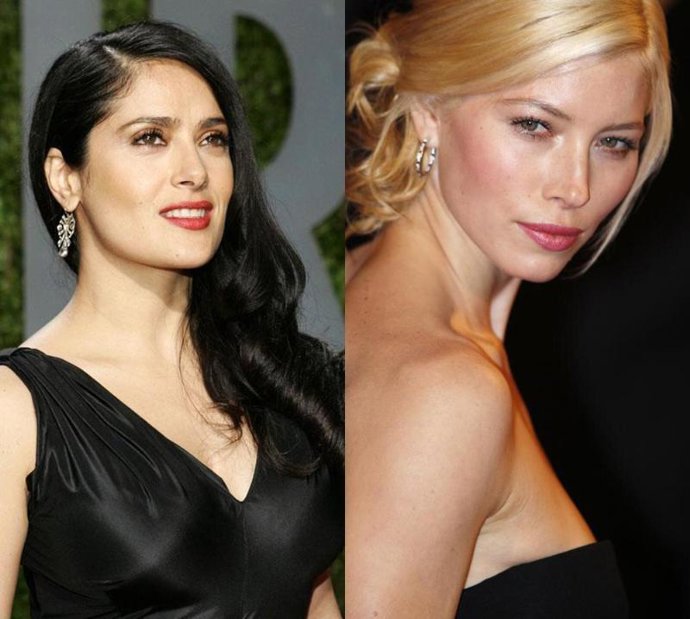 Salma Hayek y Jessica Biel