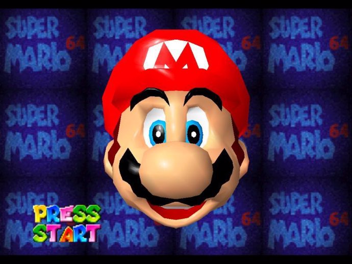 Pantalla de título de Mario 64