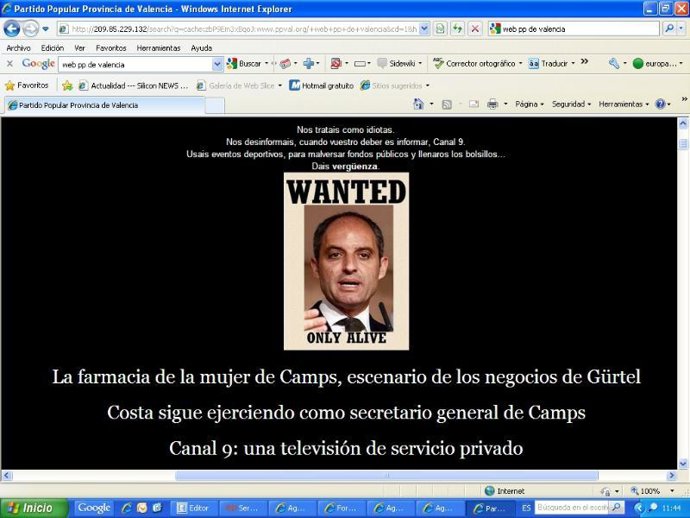 Pagina web PP de Valencia