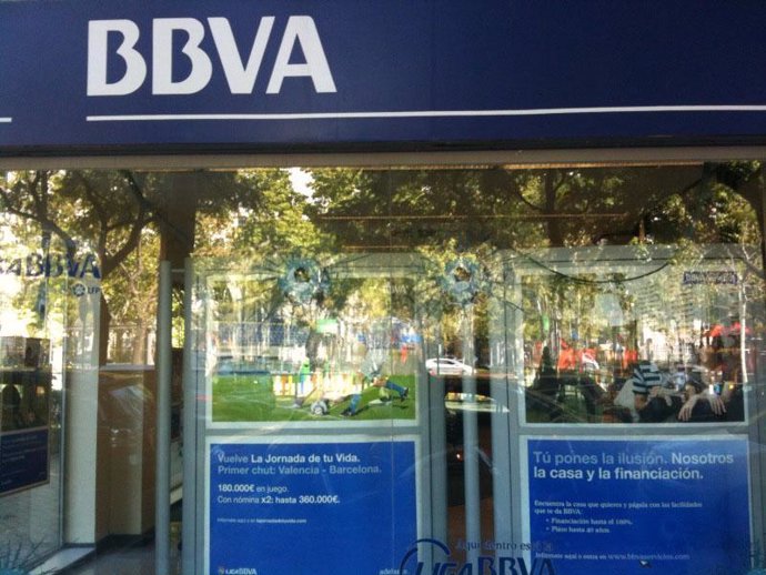 Fachada del BBVA en Madrid