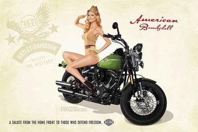 Marisa Miller posa para Harley Davidson