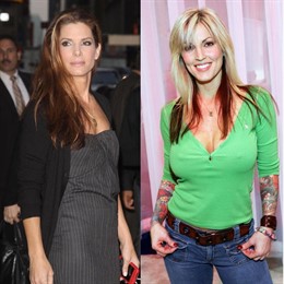 La actriz Sandra Bullock y la actriz porno Janine Lindemulder
