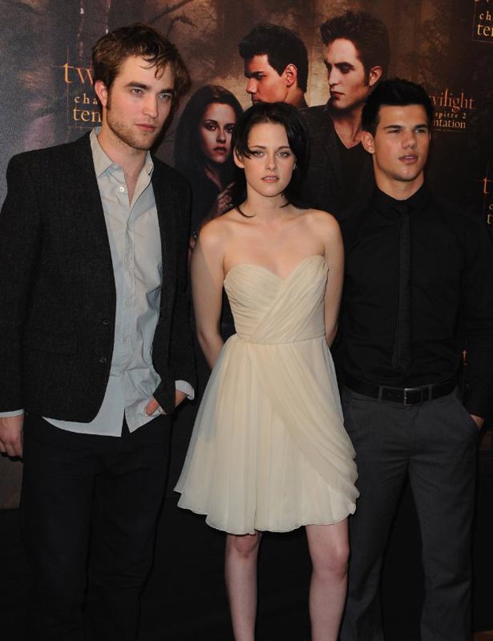 Robert Pattinson, Kristen Stewart y Taylor Lautner 
