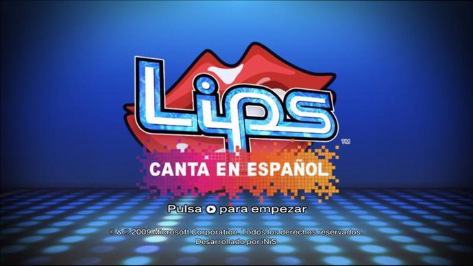 Pantalla de inicio de Lips Canta en Español