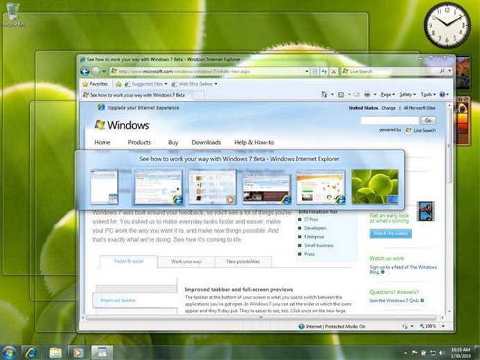 Pantalla de Windows 7