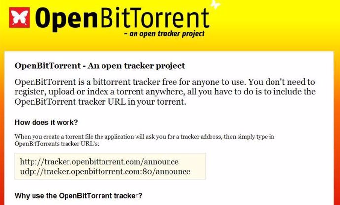 Pantallazo OpenBitTorrent 