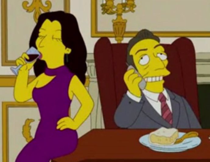 Carla Bruni y Sarkozy en Los Simpson