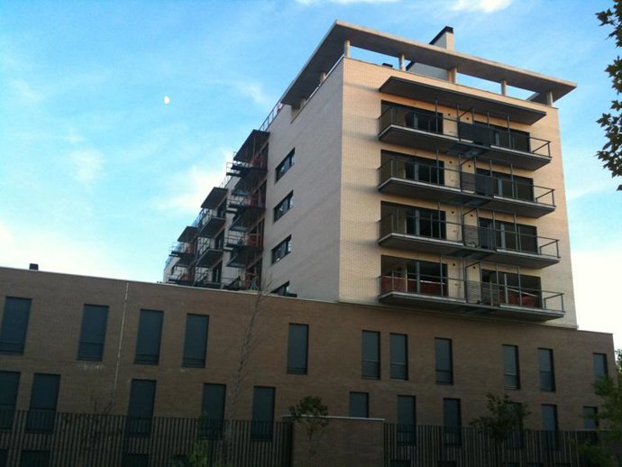 Fachada de un bloque de vivienda