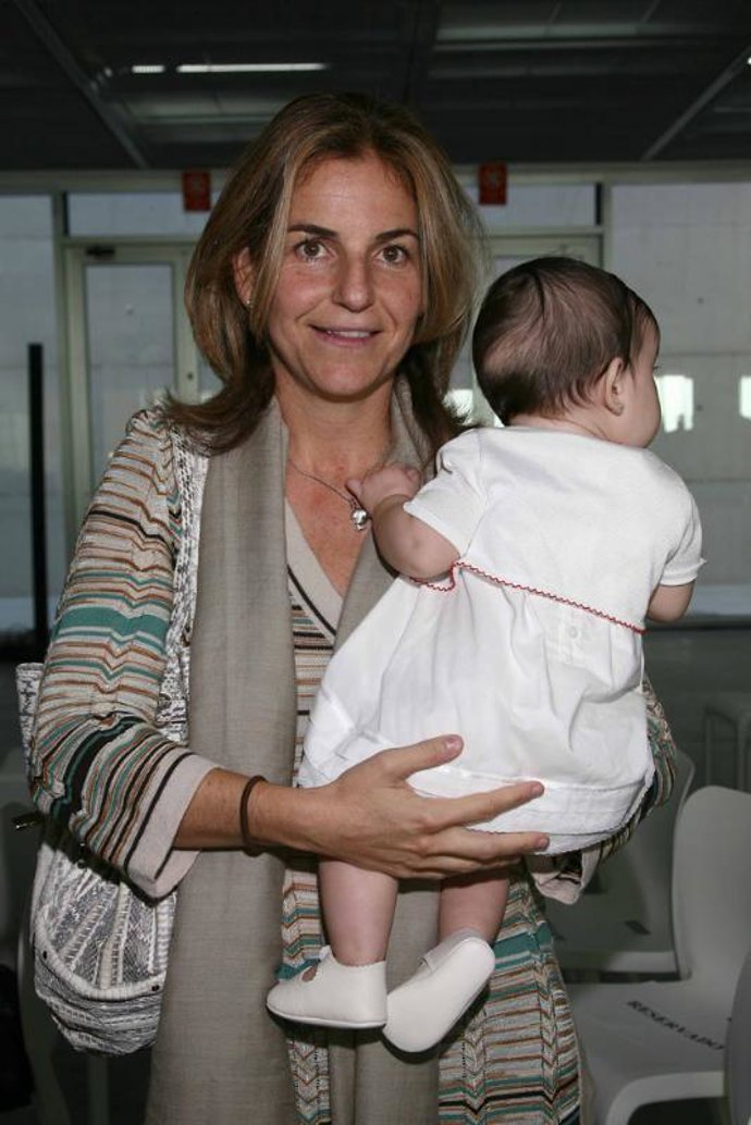 Arancha Sánchez Vicario y su hijo