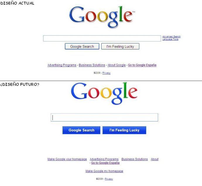 Cambios de diseño en el buscador de Google
