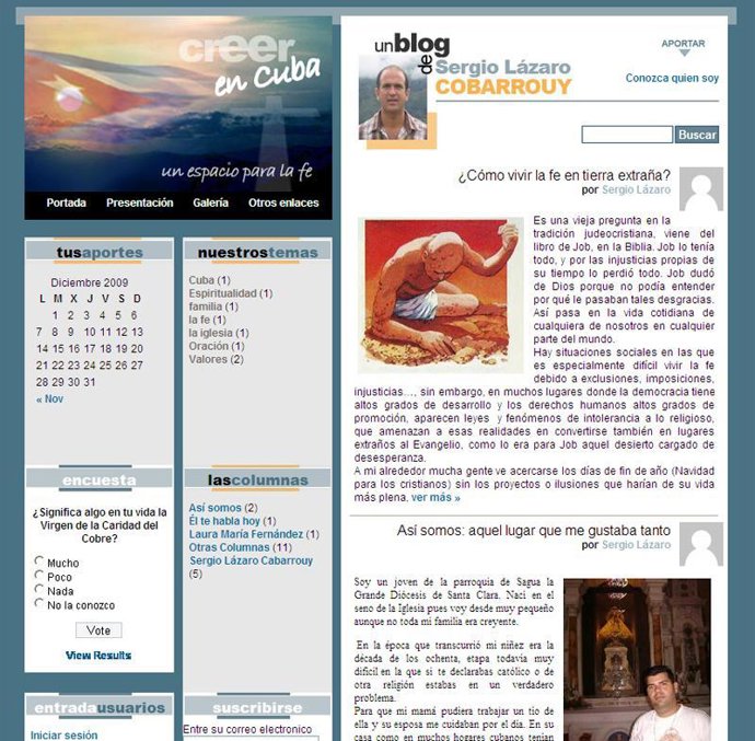 El blog católico Creer en Cuba