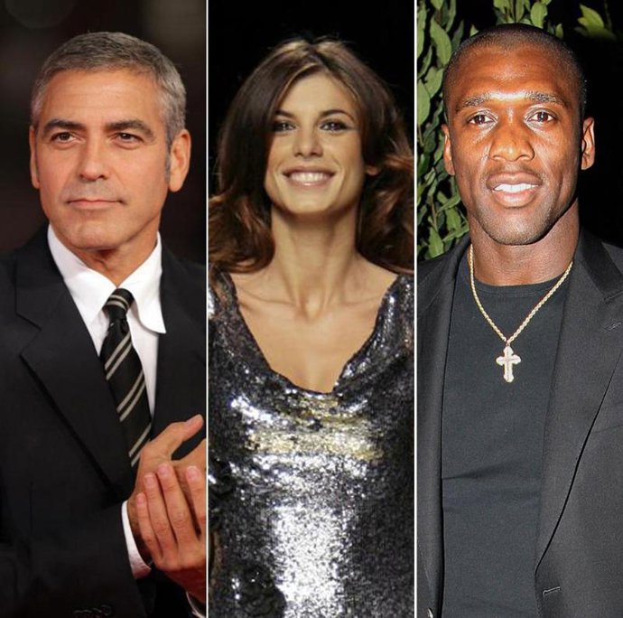 George Clooney, Elisabetta Canalis y Clarence Seedorf